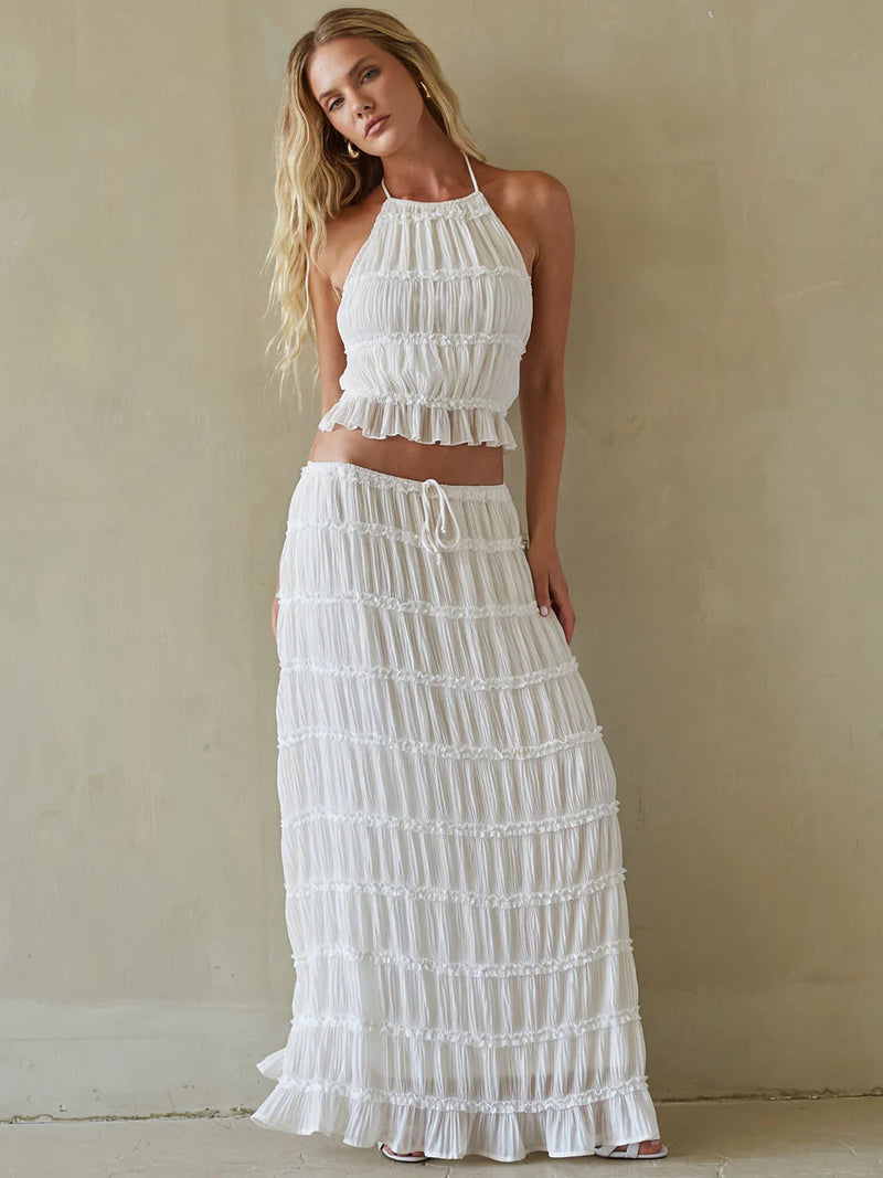 Backless ruched top