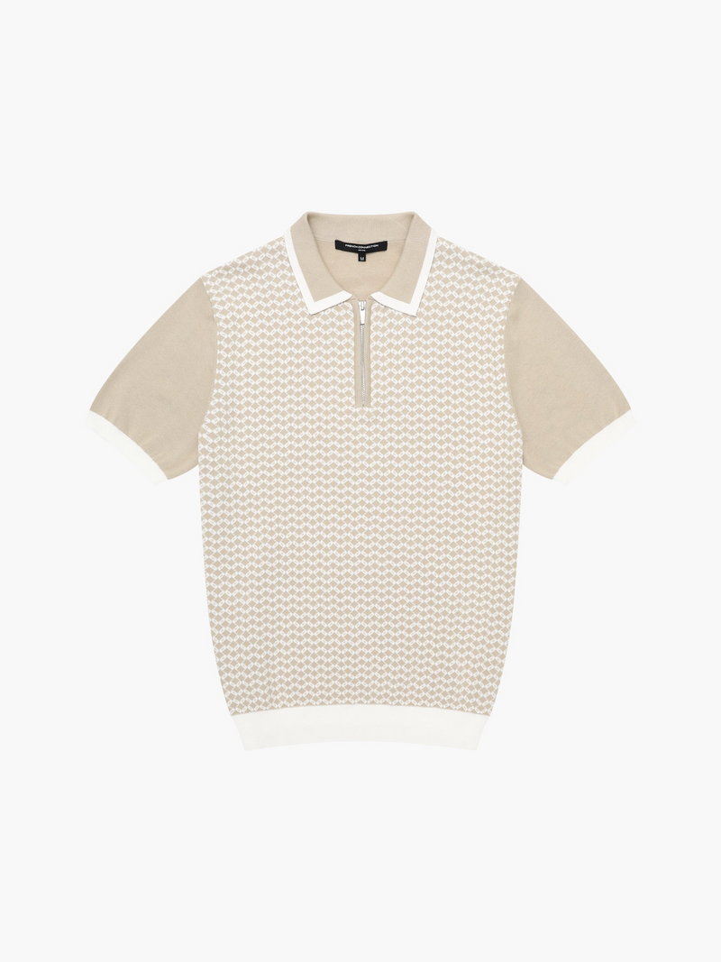 Polo à motif diamant