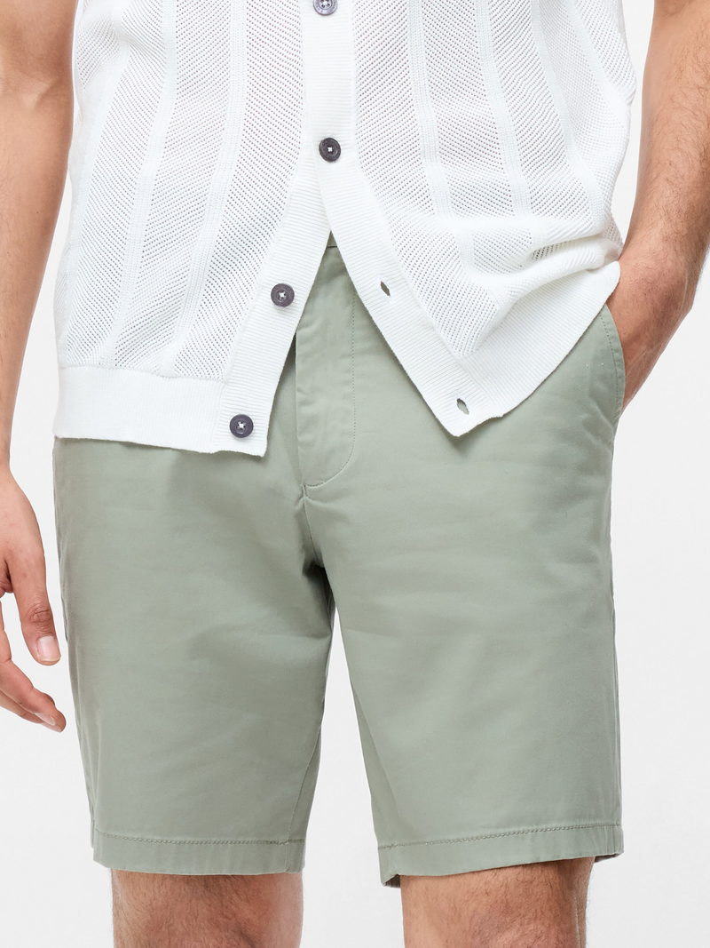Stretch cotton chino shorts