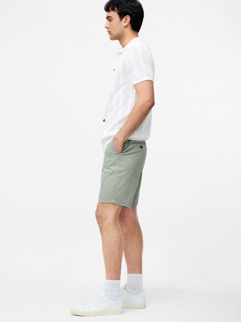 Stretch cotton chino shorts