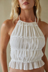 Backless ruched top