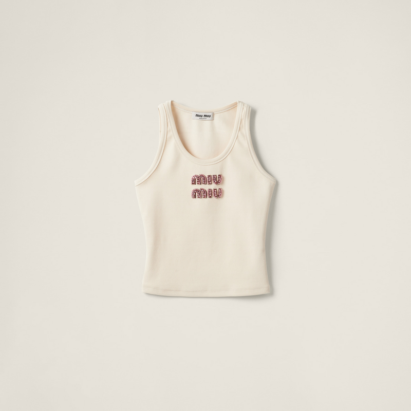 Miu Miu  Embroided Tank top